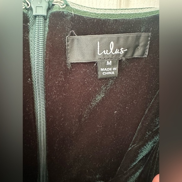 Lulus My Dream Come True Forest Green Velvet Strapless Maxi Dress. Size Medium. - Picture 8 of 9